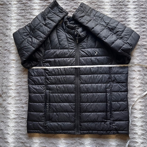 Nautica ~Men Quilted Puffer Jacket~ Water Resistant~ Size 2XL Black - Picture 4 of 10